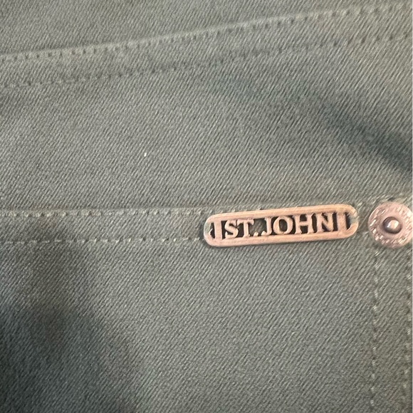 St. John Green Flare Leg Jeans - Picture 7 of 9